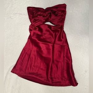 Princess Polly Red Strapless Dress NWT